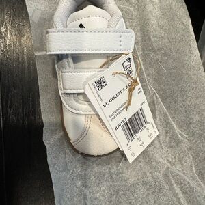 Adidas White Velcro Strap Sneakers